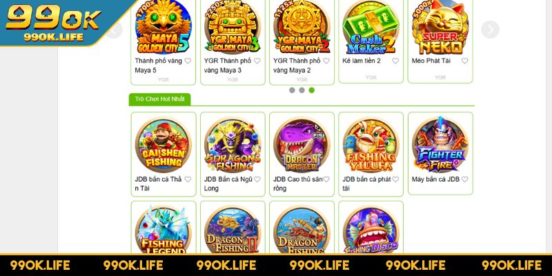 Ưu thế vượt trội từ sảnh Bắn Cá tại nhà cái 99OK