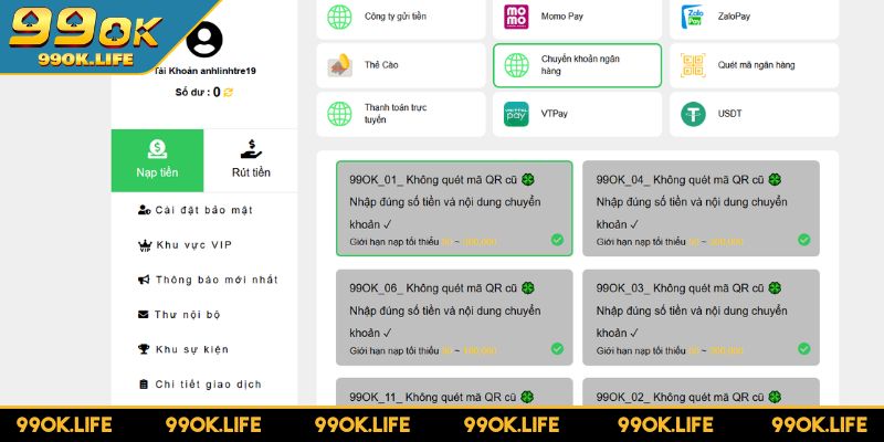 Chuyển khoản ngân hàng nhanh chóng