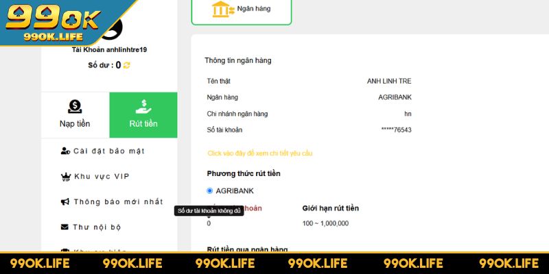 Đăng nhập tài khoản 99OK